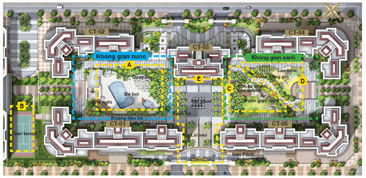 Mặt bằng thiết kế căn hộ điển hình tại Sun Grand City