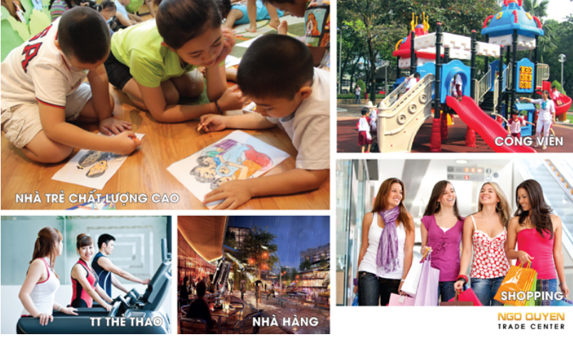 Một góc khu thương mại và dịch vụ tại Ngô Quyền Shopping Street