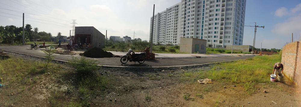 Cổng vào khu nhà ở TĐV Linh Đông