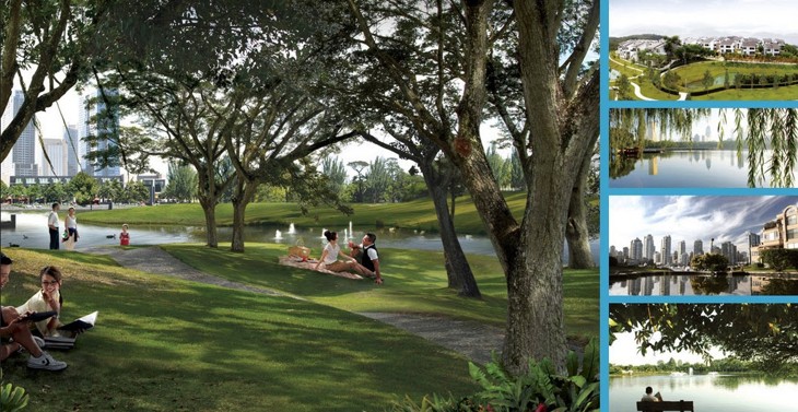 Cảnh quan xanh mát tại Gamuda Lakes