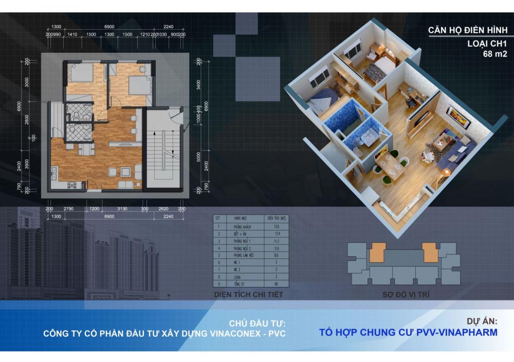Ảnh minh họa chi tiết mặt bằng căn hộ, thể hiện sự thông thoáng và thiết kế ưu việt