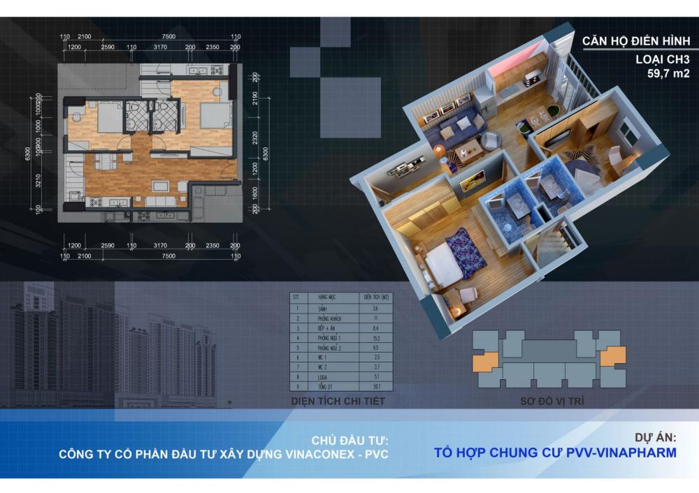 Ảnh minh họa phối cảnh mặt tiền tòa nhà nhìn từ xa
