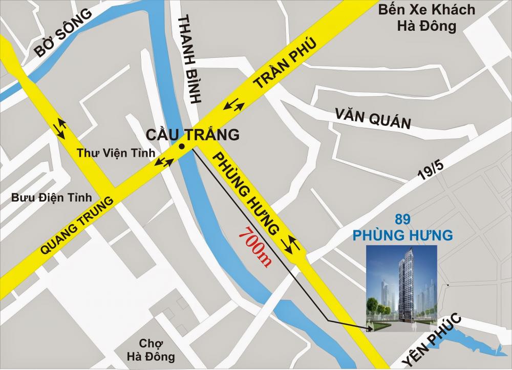 Sơ đồ vị trí Chung cư 89 Phùng Hưng