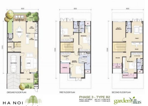 Hình ảnh phòng ngủ biệt thự Hà Nội Garden Villas