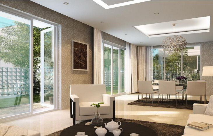 Phối cảnh một căn biệt thự loại gara để 1 ôtô