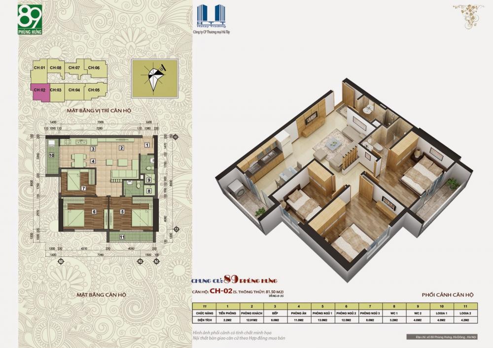 Mặt bằng thiết kế điển hình