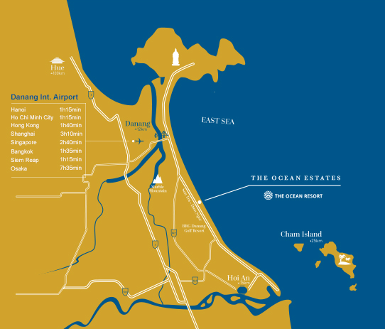 Sơ đồ vị trí The Ocean Estates thuộc The Ocean Resort