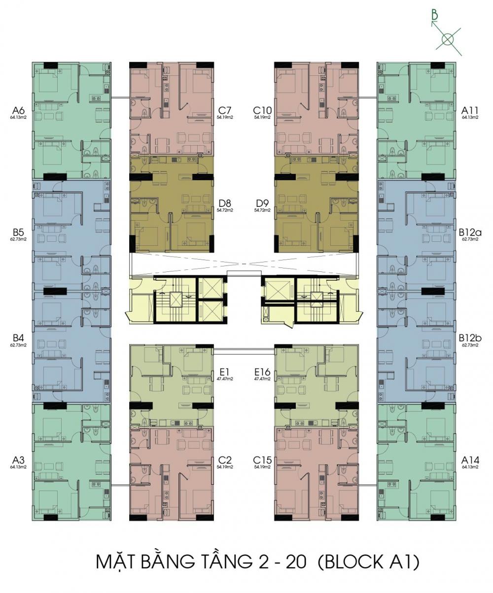 Mặt bằng thiết kế căn hộ Đạt Gia Centre Point