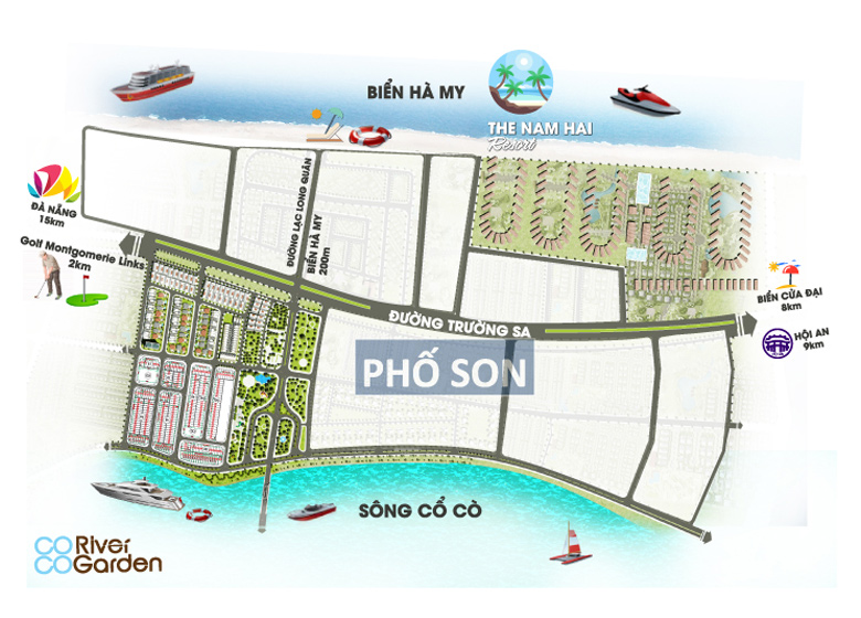 Sơ đồ vị trí Coco River Garden