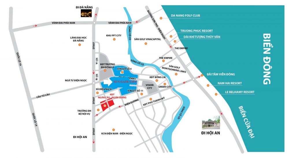 Sơ đồ vị trí Sun Gate City nhìn từ trên cao