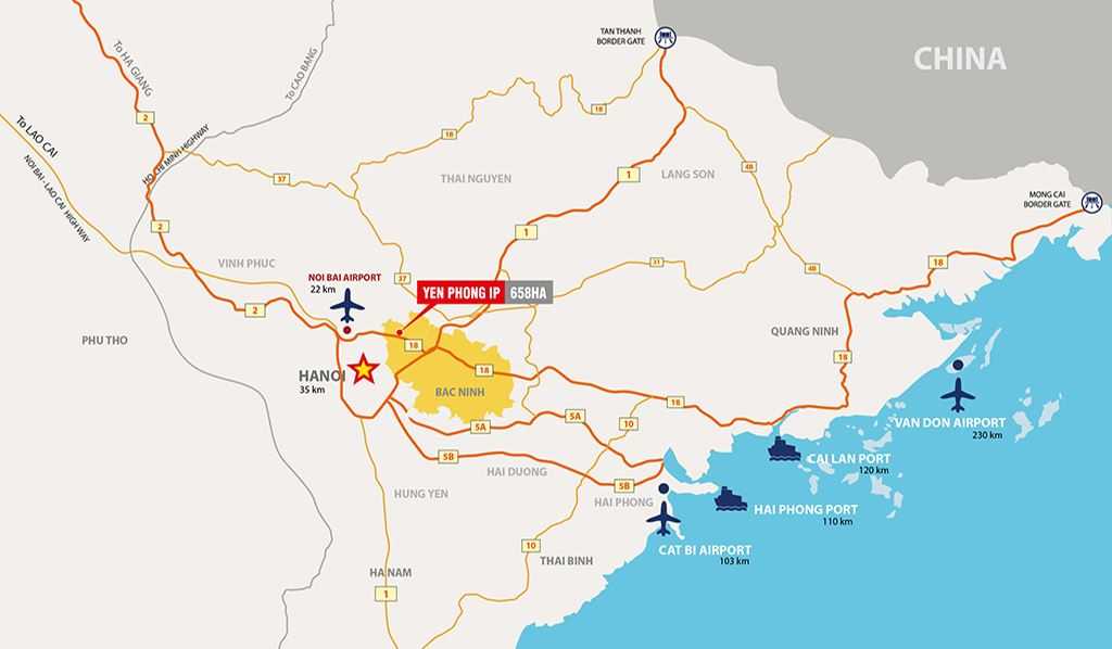 Khu công nghiệp Yên Phong - Bắc Ninh