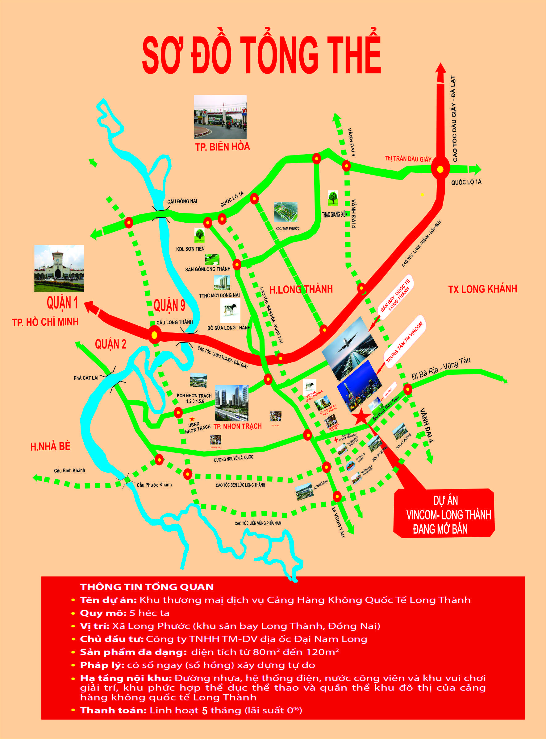 Bản đồ vị trí dự án Vincom Long Thành