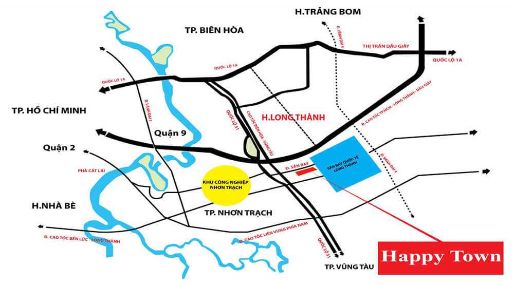 Đất nền Long Thành - Happy Town