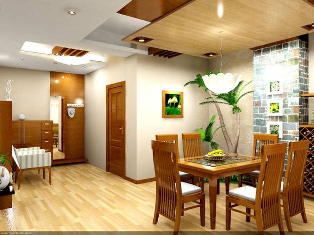 Kích thước nội thất phòng ăn cần phù hợp với tổng quan, diện tích chung căn phòng nội thất phòng ăn