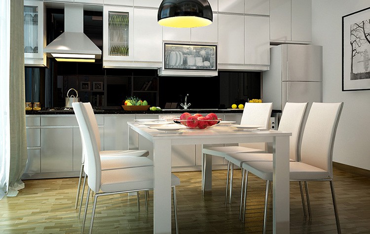 Bộ bàn ăn nhỏ là lựa chọn phù hợp cho gia đình 4 người bàn ăn nhỏ