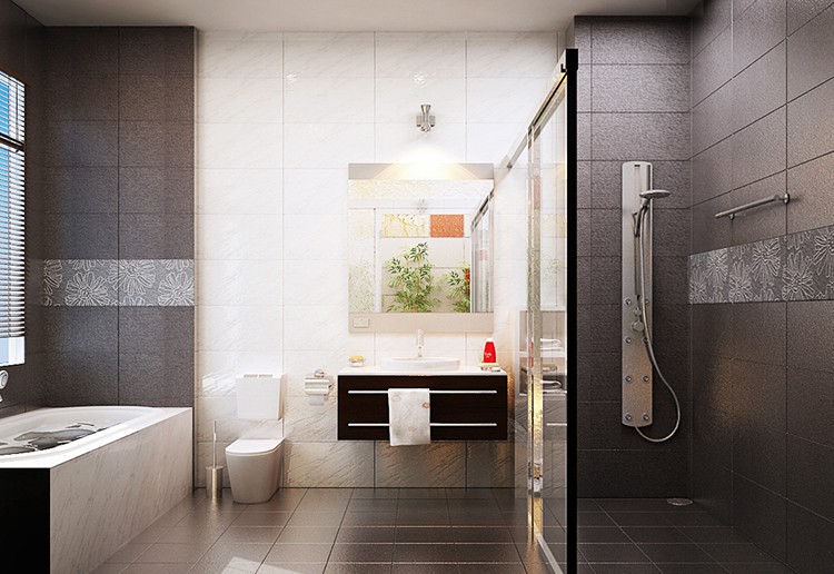 Phòng vệ sinh bố trí phía cuối nhà bố trí phòng vệ sinh