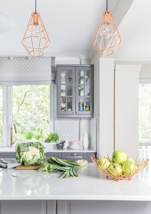 Ảnh chụp bàn bếp có rau và hoa quả Thiết kế căn hộ đẹp