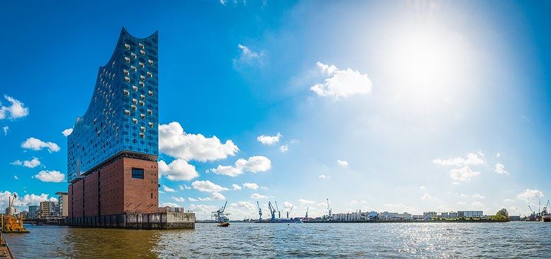 Ảnh chụp tòa Elbphilharmonie Hamburg nước Đức công trình lịch sử sau cải tạo
