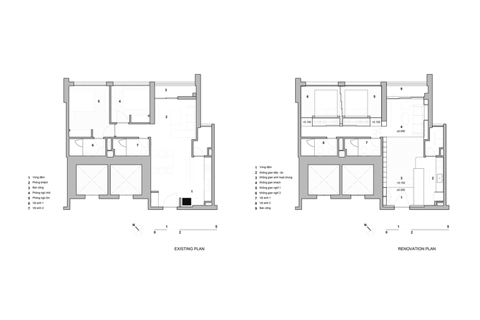 sơ đồ cải tạo căn hộ