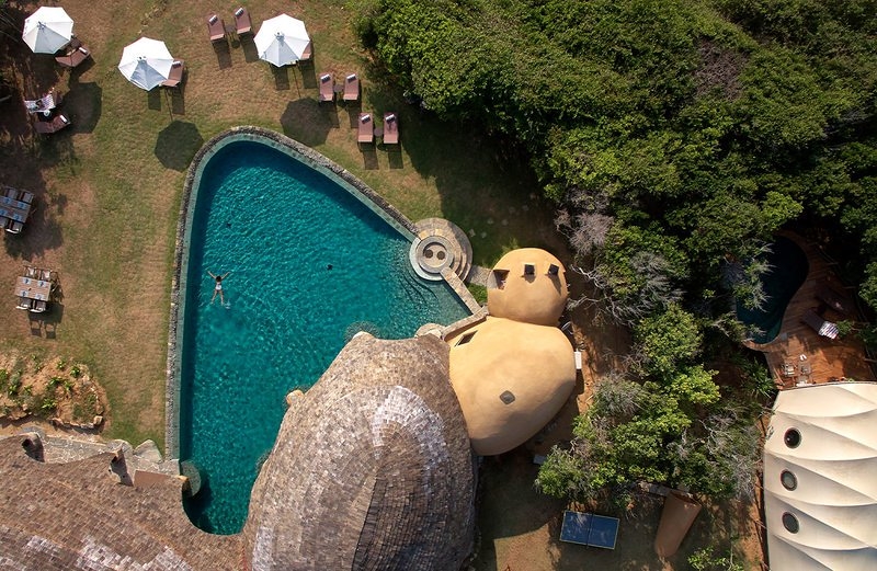 Một góc khu nghỉ mát khi nhìn từ trên cao Một góc khu nghỉ mát