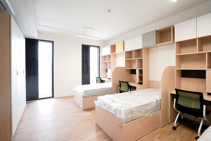 Ảnh chụp không gian nội thất của ký túc xá trong trường công trình nổi tiếng