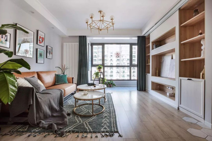 Mọi nội thất đều được gắn kết với nhau bằng bảng màu tự nhiên. nội thất