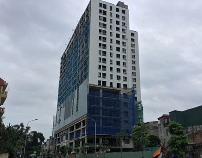 Phá dỡ xong tầng 19 nhà 8B Lê Trực trong tháng 8 Nhà 8B Lê Trực