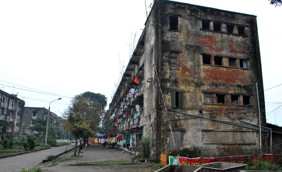 khu chung cư cũ ở Sông Công