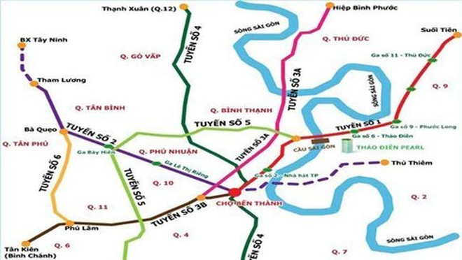 Tp.HCM: 41.607 tỷ đồng xây dựng tuyến metro số 5 tuyến metro số 5