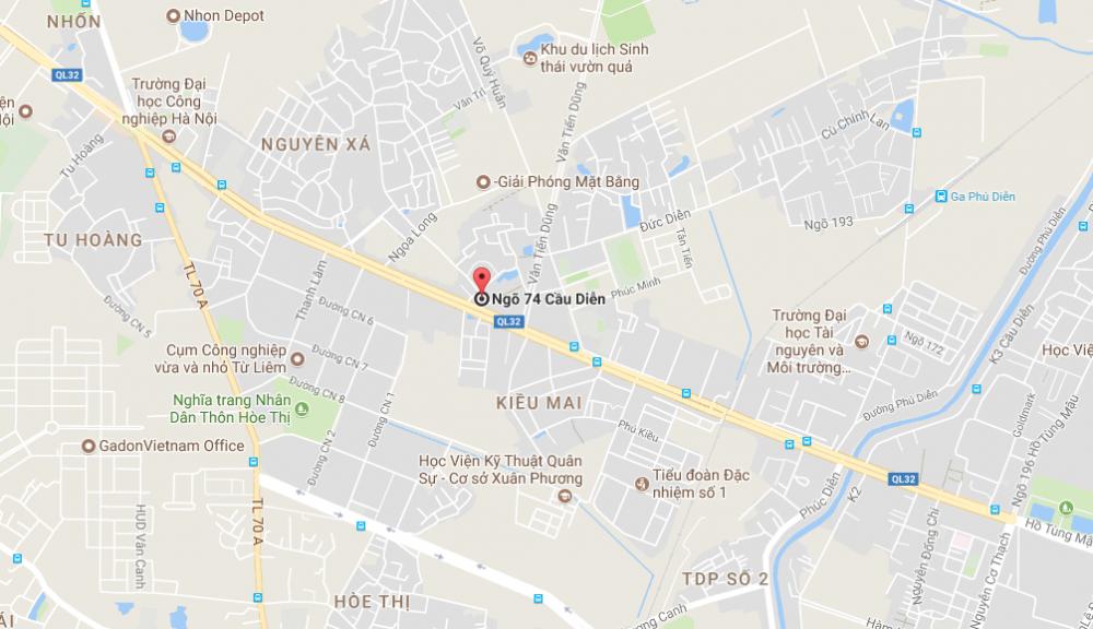 Bản đồ vị trí dự án Green Planet