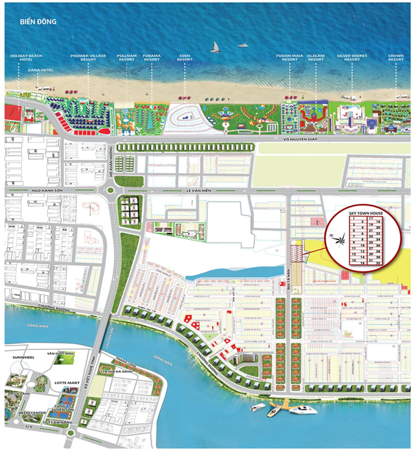 Cảnh quan dự án đã hoàn thiện cơ sở hạ tầng