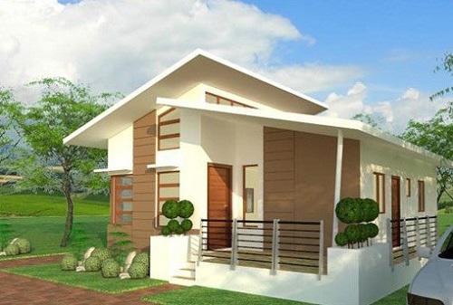 Được cách tân từ mái thái, mái lệch mới xuất hiện nhưng cũng được lựa chọn nhiều, phù hợp với nhà có diện tích từ 50m2 trở lên mẫu nhà đẹp