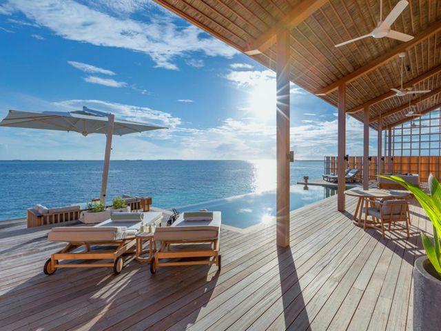 Ảnh chụp một góc của khách sạn khu nghỉ dưỡng lý tưởng