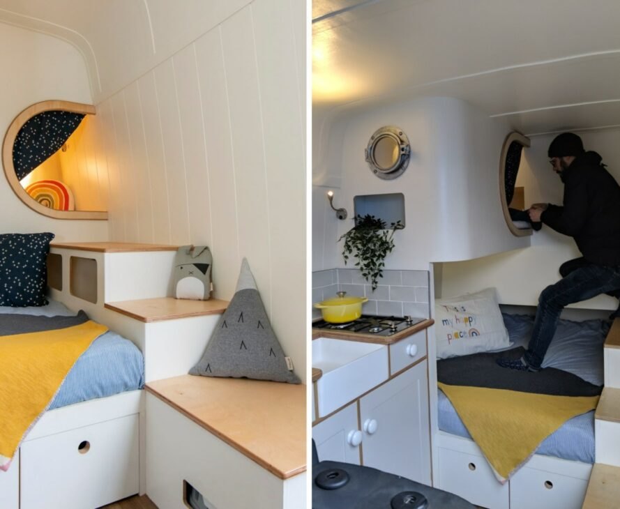 Biến xe cắm trại cũ thành căn nhà di động tiện nghi