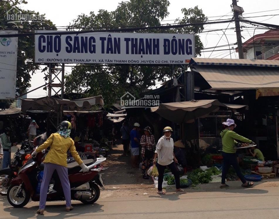 Đất nằm ngay chợ sáng Tân Thạnh Đông, Củ Chi, SHR, 81m2, thổ cư 100%, giá 1 tỷ 3