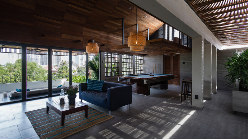 Phòng khách thân mật để tiếp đón những người bạn thân quen. phòng khách