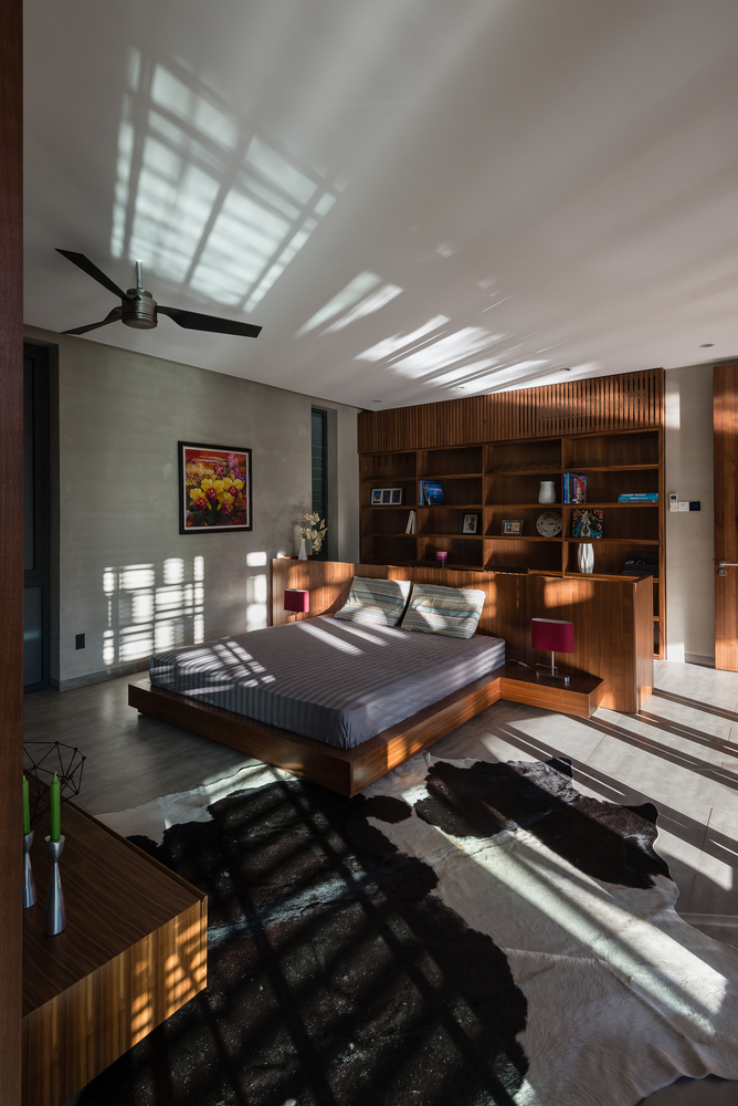 Nội thất phòng ngủ chủ yếu làm từ gỗ. phòng ngủ