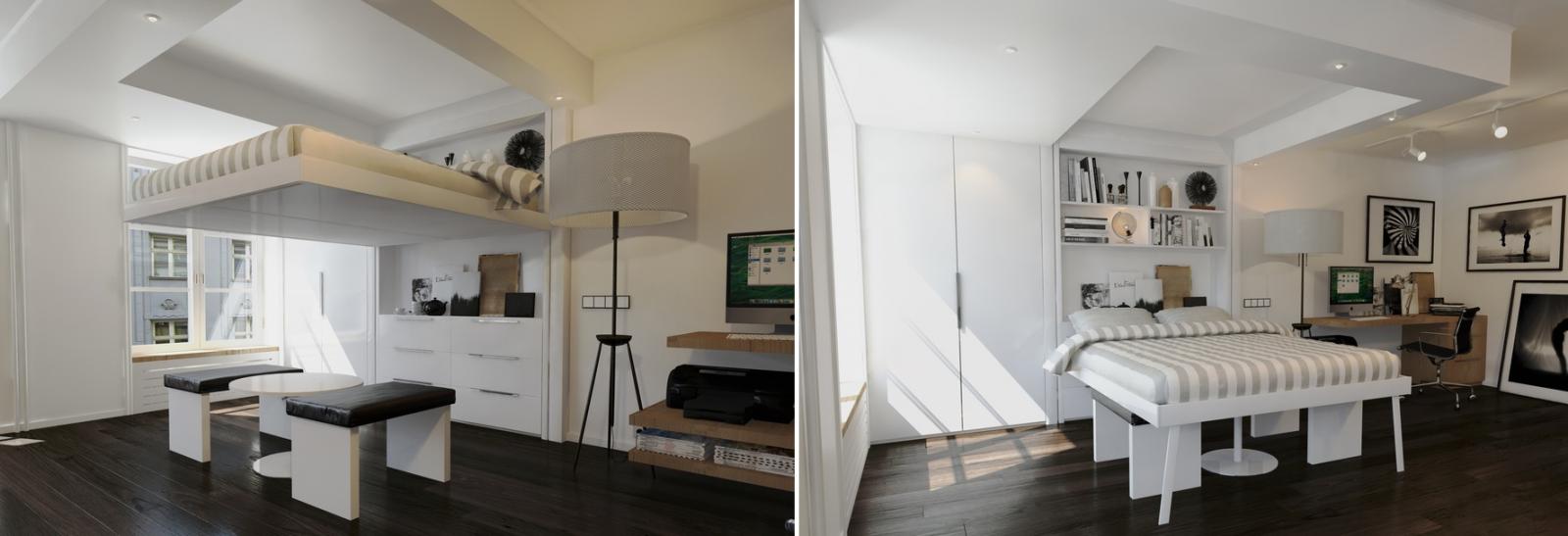 giường gắn trần