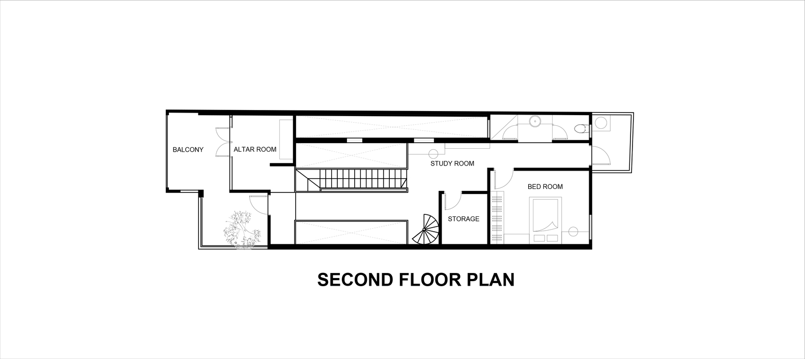 Sơ đồ bố trí mặt bằng lầu hai. lầu 2