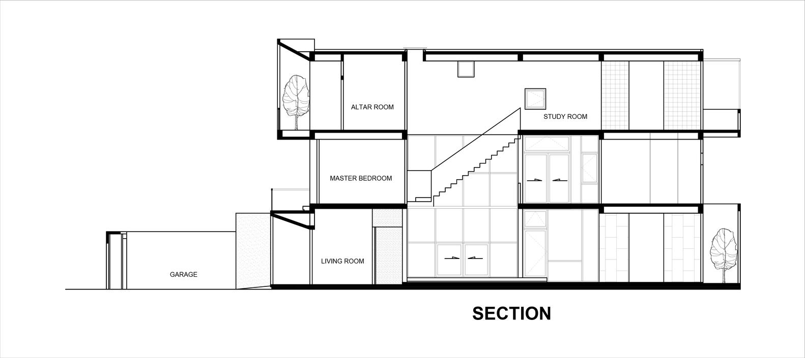 Mặt cắt ngôi nhà. mặt cắt ngôi nhà