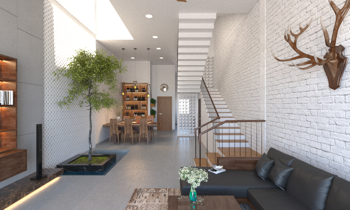 Tư vấn xây nhà lô phố trên mảnh đất méo, thóp hậu