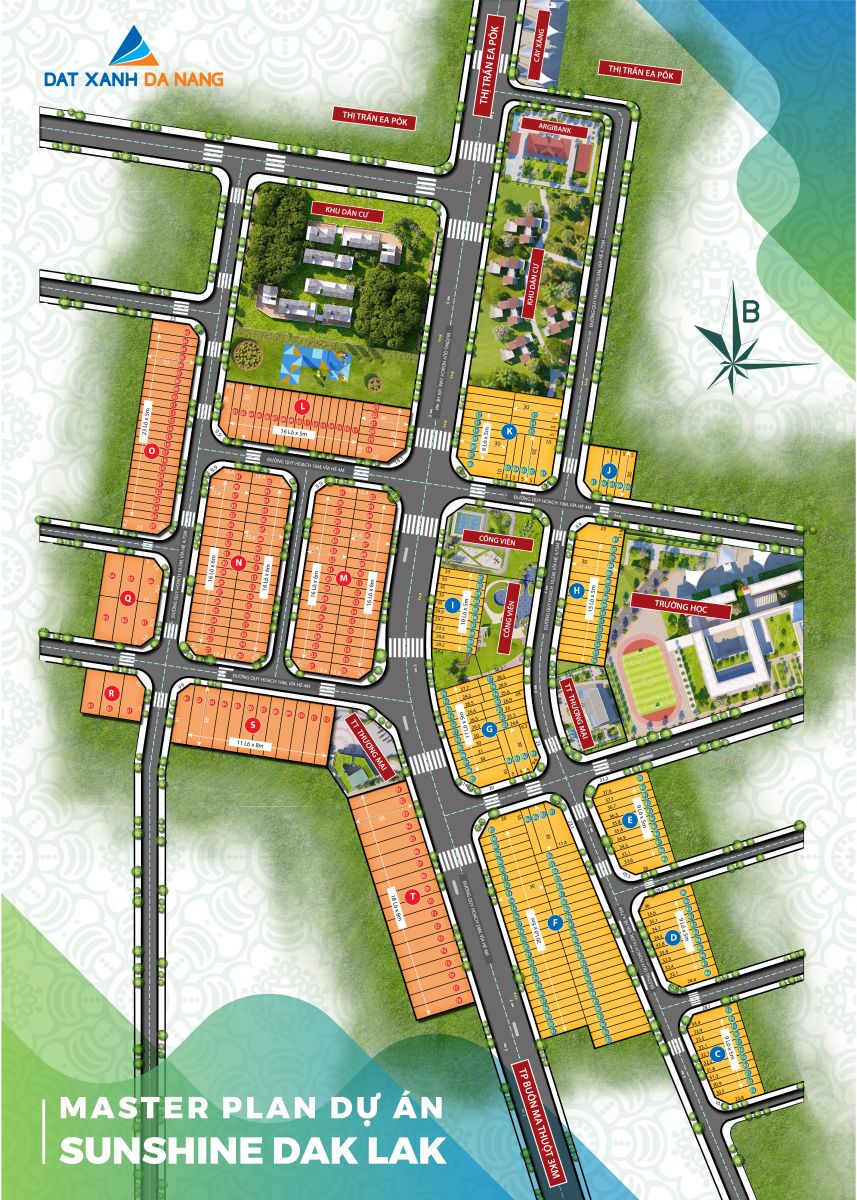 Sơ đồ quy hoạch tổng thể dự án Sunshine Dak Lak Sơ đồ quy hoạch tổng thể dự án Sunshine Dak Lak