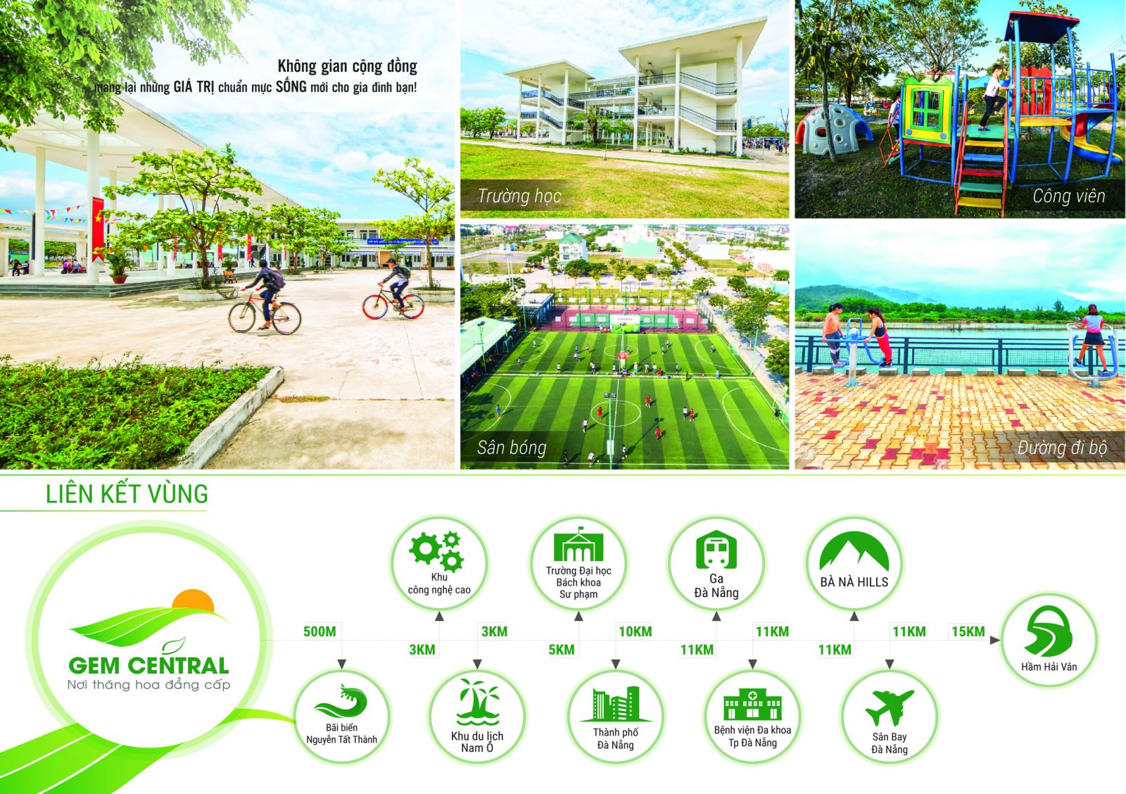 Hệ thống tiện ích nội - ngoại khu tại dự án Gem Central