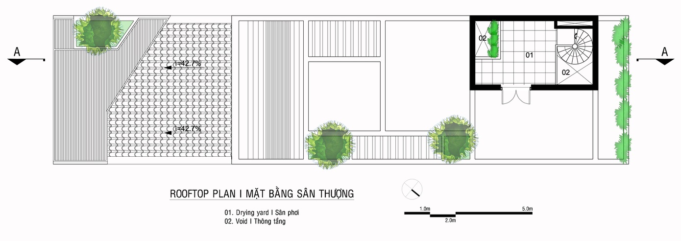 Bản vẽ mặt bằng sân thượng. sơ đồ bố trí mặt bằng sân thượng