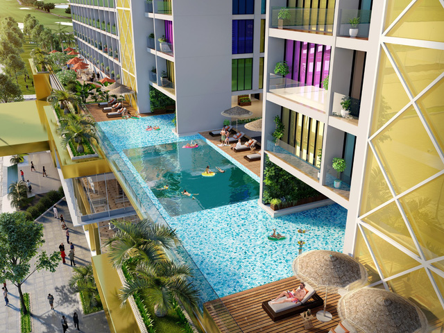 Bể bơi nội khu dự án