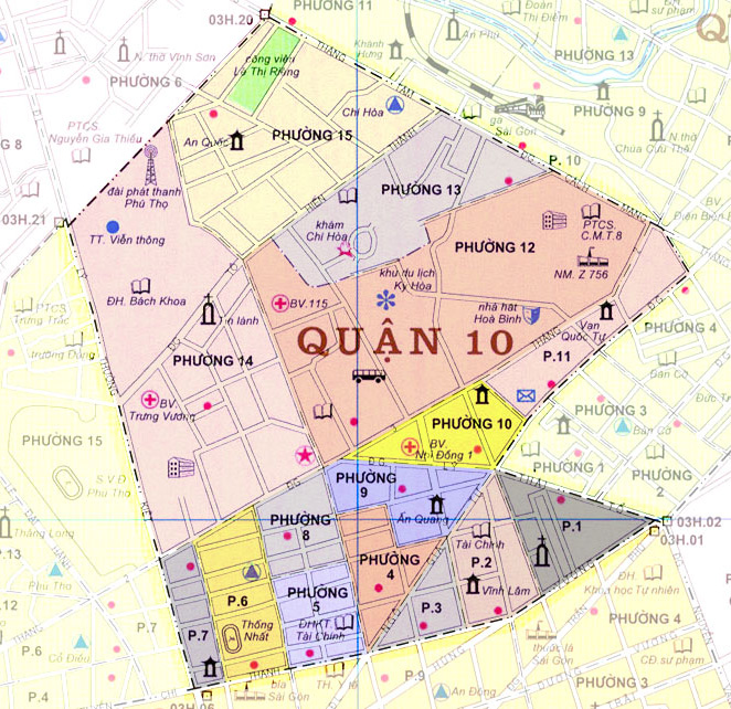 Bản đồ quận 10 TPHCM Bản đồ quận 10