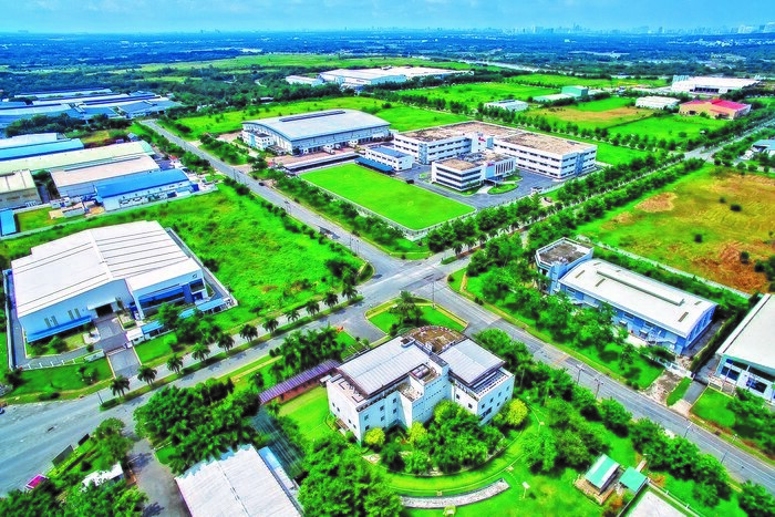 khu công nghiệp nhìn từ trên cao