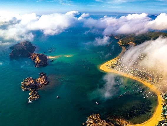 biển, mây nhìn từ trên cao