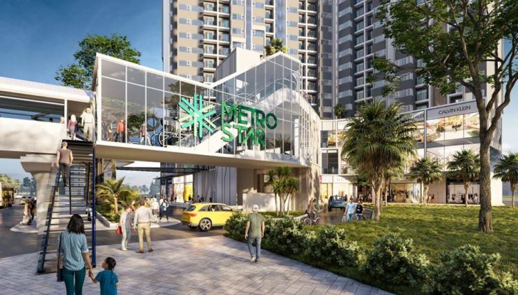 Phối cảnh lối vào Shophouse Metro Star 