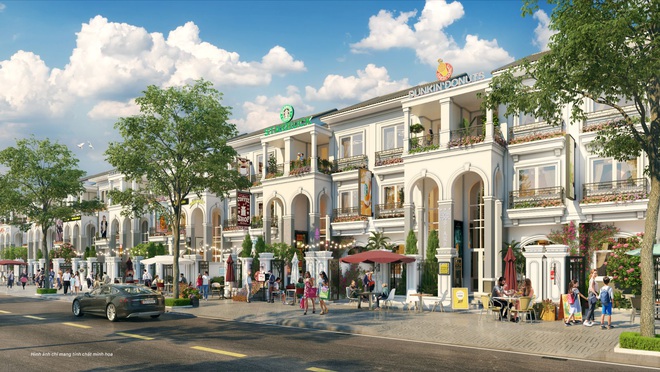 mặt trước dãy nhà phố